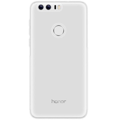 Honor 8 (Huawei Honor 8) skaidrus (permatomas) silikoninis TPU ploniausias pasaulyje dėklas / Priedai.lt