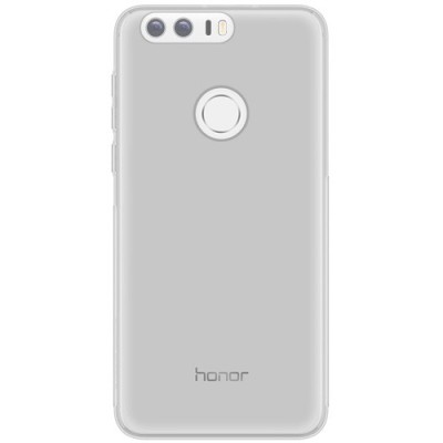Honor 8 (Huawei Honor 8) skaidrus (permatomas) silikoninis TPU ploniausias pasaulyje pilkas dėklas / Priedai.lt