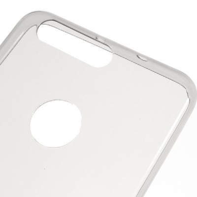 Honor 8 (Huawei Honor 8) skaidrus (permatomas) silikoninis TPU ploniausias pasaulyje pilkas dėklas / Priedai.lt