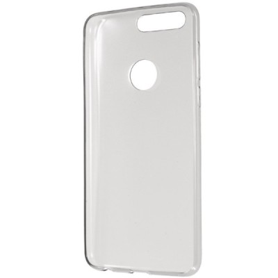 Honor 8 (Huawei Honor 8) skaidrus (permatomas) silikoninis TPU ploniausias pasaulyje pilkas dėklas / Priedai.lt