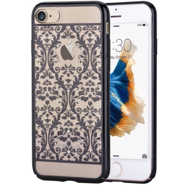„Devia“ Baroque Swarovski dėklas - juodas (iPhone 7 / 8 / SE 2020 / SE 2022)