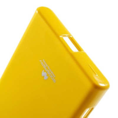 Sony Xperia X Compact (F5321) geltonas Mercury kieto silikono (TPU) dėklas / Priedai.lt