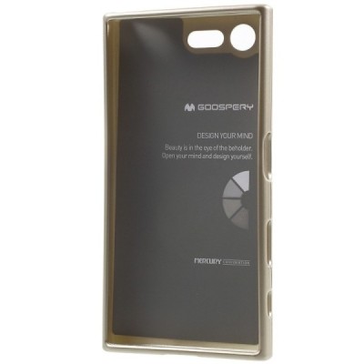 Sony Xperia X Compact (F5321) auksinis Mercury kieto silikono (TPU) dėklas / Priedai.lt