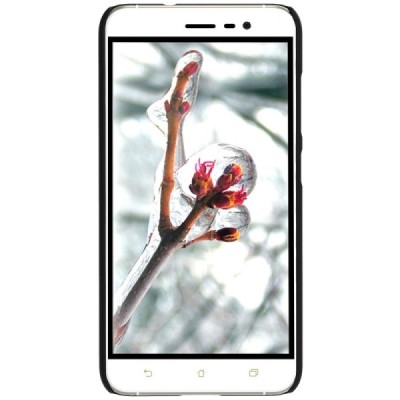 Asus Zenfone 3 5.5 (ZE552KL) Nillkin Frosted Shield juodas plastikinis dėklas + apsauginė ekrano plėvelė / Priedai.lt