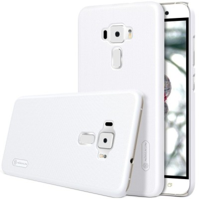 Asus Zenfone 3 5.5 (ZE552KL) Nillkin Frosted Shield baltas plastikinis dėklas + apsauginė ekrano plėvelė / Priedai.lt