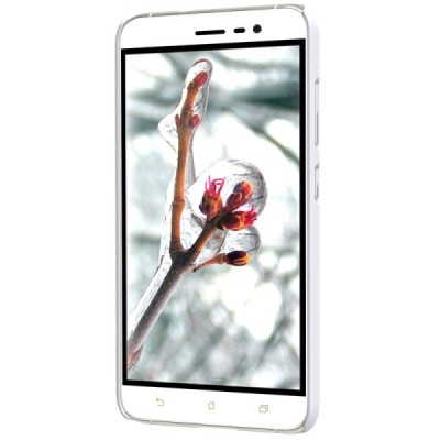 Asus Zenfone 3 5.5 (ZE552KL) Nillkin Frosted Shield baltas plastikinis dėklas + apsauginė ekrano plėvelė / Priedai.lt