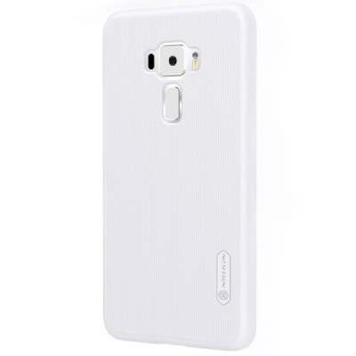 Asus Zenfone 3 5.5 (ZE552KL) Nillkin Frosted Shield baltas plastikinis dėklas + apsauginė ekrano plėvelė / Priedai.lt