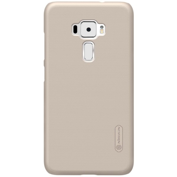 „Nillkin“ Frosted Shield dėklas - auksinis + apsauginė ekrano plėvelė (Zenfone 3 5.5)