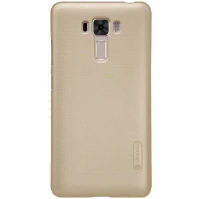 Asus Zenfone 3 Laser (ZC551KL) Nillkin Frosted Shield auksinis plastikinis dėklas + apsauginė ekrano plėvelė / Priedai.lt