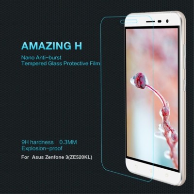 Asus Zenfone 3 5.2 (ZE520KL) „Nillkin“ H Tempered Glass sustiprintos apsaugos apsauginis ekrano stiklas 0.33 mm / Priedai.lt