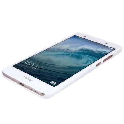 Nillkin Frosted Shield Huawei Y6 II 2 baltas plastikinis dėklas + apsauginė ekrano plėvelė / Priedai.lt