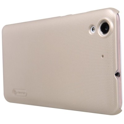 Nillkin Frosted Shield Huawei Y6 II 2 auksinis plastikinis dėklas + apsauginė ekrano plėvelė / Priedai.lt
