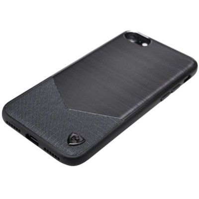 Apple iPhone 7 (iPhone 8) Nillkin Lensen prabangus juodas dėklas (dėkliukas) / Priedai.lt