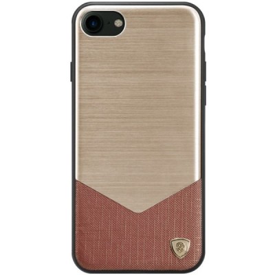 Apple iPhone 7 (iPhone 8) Nillkin Lensen prabangus auksinis dėklas (dėkliukas) / Priedai.lt