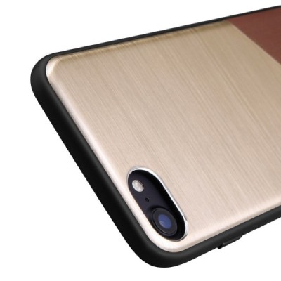 Apple iPhone 7 (iPhone 8) Nillkin Lensen prabangus auksinis dėklas (dėkliukas) / Priedai.lt