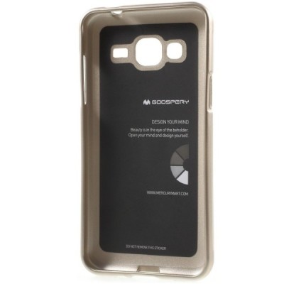 Samsung Galaxy J3 2016 (J310) auksinis Mercury kieto silikono (TPU) dėklas / Priedai.lt