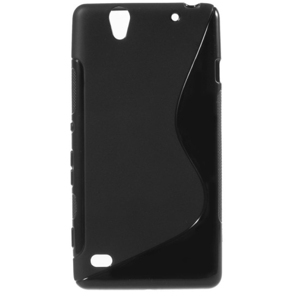 Kieto silikono (TPU) dėklas - juodas (Xperia C4)