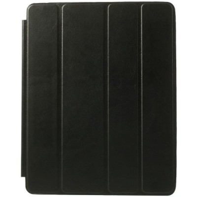 Apple iPad 2 / 3 / 4 klasikinis atverčiamas juodas odinis dėklas / Priedai.lt