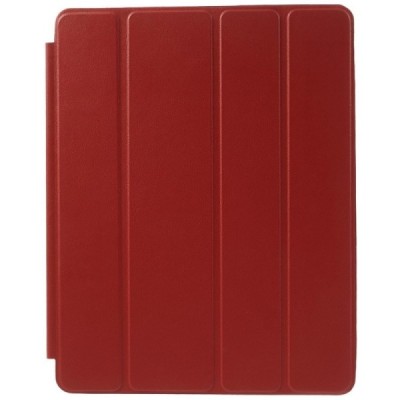 Apple iPad 2 / 3 / 4 klasikinis atverčiamas raudonas odinis dėklas / Priedai.lt