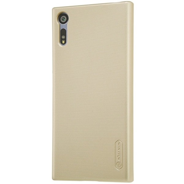 „Nillkin“ Frosted Shield dėklas - auksinis + apsauginė ekrano plėvelė (Xperia XZ / XZs)