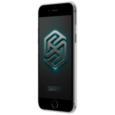 Apple iPhone 7 (iPhone 8) Nillkin Nature plonas skaidrus (permatomas) silikoninis TPU pilkas dėklas / Priedai.lt