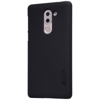 Huawei Honor 6X (2016) Nillkin Frosted Shield juodas plastikinis dėklas + apsauginė ekrano plėvelė / Priedai.lt