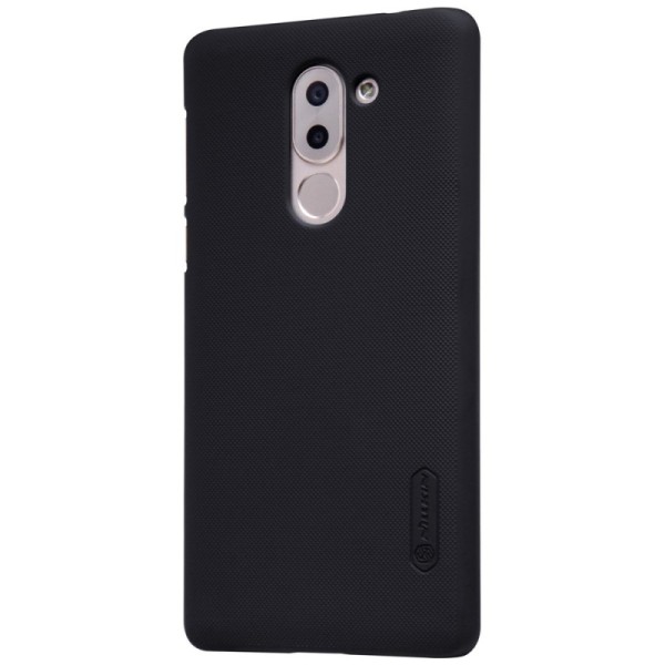 „Nillkin“ Frosted Shield dėklas - juodas + apsauginė ekrano plėvelė (Honor 6X 2016)
