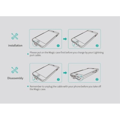 „Nillkin“ Magic Wireless Apple iPhone 7 (iPhone 8) auksinis plastikinis dėklas / Priedai.lt