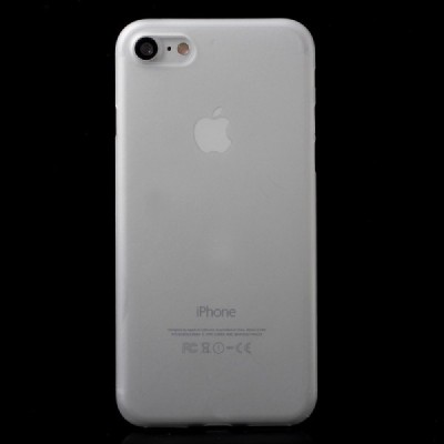 Ploniausias pasaulyje plastikinis skaidrus Apple iPhone 7 (iPhone 8) baltas dėklas - nugarėlė / Priedai.lt