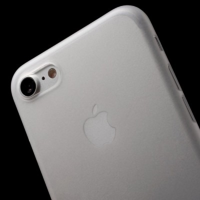 Ploniausias pasaulyje plastikinis skaidrus Apple iPhone 7 (iPhone 8) baltas dėklas - nugarėlė / Priedai.lt