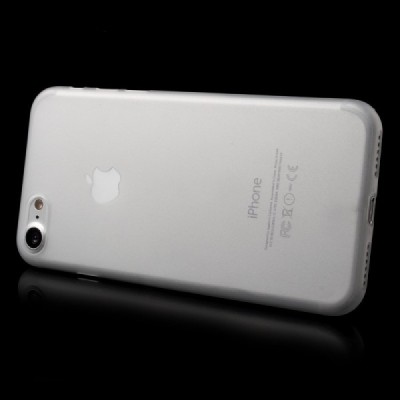 Ploniausias pasaulyje plastikinis skaidrus Apple iPhone 7 (iPhone 8) baltas dėklas - nugarėlė / Priedai.lt
