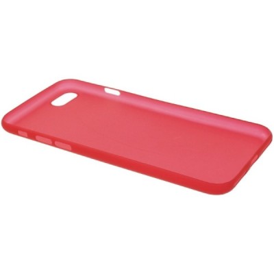 Ploniausias pasaulyje plastikinis skaidrus Apple iPhone 7 (iPhone 8) raudonas dėklas - nugarėlė / Priedai.lt