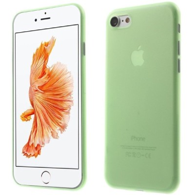Ploniausias pasaulyje plastikinis skaidrus Apple iPhone 7 (iPhone 8) žalias dėklas - nugarėlė / Priedai.lt