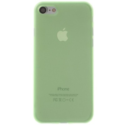Ploniausias pasaulyje plastikinis skaidrus Apple iPhone 7 (iPhone 8) žalias dėklas - nugarėlė / Priedai.lt