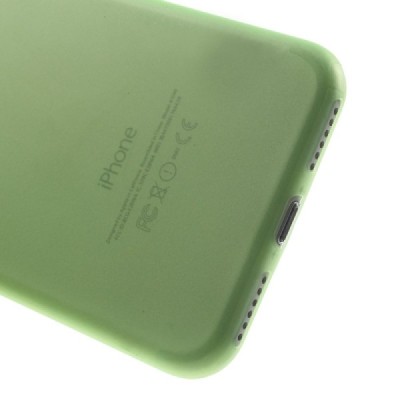 Ploniausias pasaulyje plastikinis skaidrus Apple iPhone 7 (iPhone 8) žalias dėklas - nugarėlė / Priedai.lt
