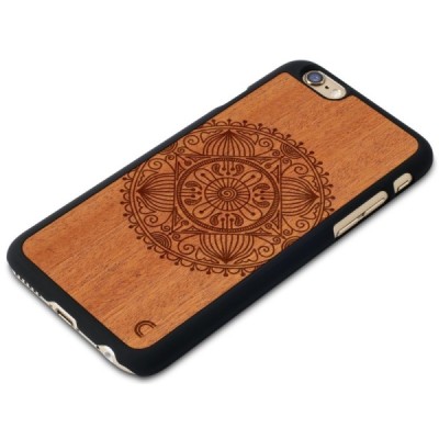 Apple iPhone 6 (6s) „Crafted Cover“ Mandala natūralaus medžio dėklas (šviesus medis) / Priedai.lt