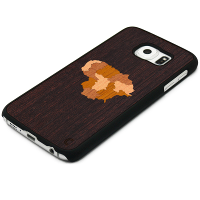 Samsung Galaxy S6 edge (G925) „Crafted Cover“ Lietuva natūralaus medžio dėklas (šviesus medis) / Priedai.lt