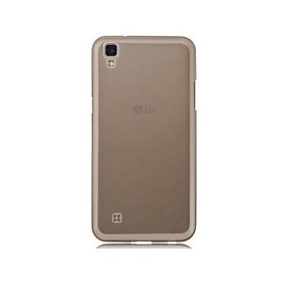 LG X Power (K220DS) kieto silikono TPU skaidrus pilkas dėklas - nugarėlė / Priedai.lt