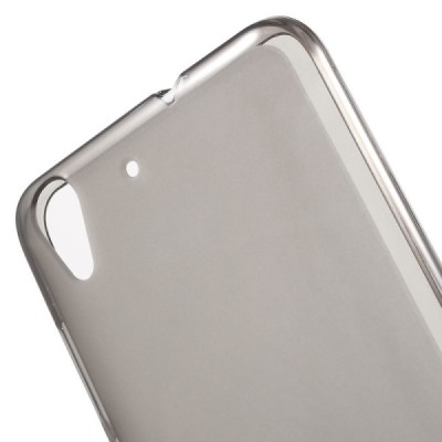 Huawei Y6 II kieto silikono TPU skaidrus pilkas dėklas - nugarėlė / Priedai.lt