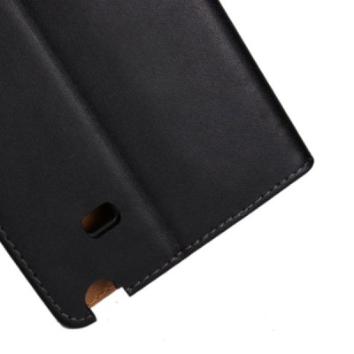 Samsung Galaxy Note Edge (N915FY) atverčiamas juodas odinis dėklas - piniginė / Priedai.lt