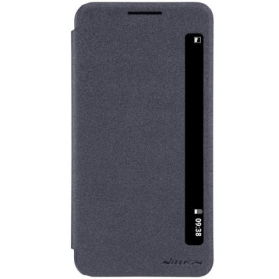 LG X Power (K220DS) pilkas odinis atverčiamas Nillkin Sparkle dėklas / Priedai.lt