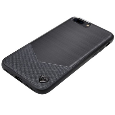 Apple iPhone 7 Plus (iPhone 8 Plus) Nillkin Lensen prabangus juodas dėklas (dėkliukas) / Priedai.lt