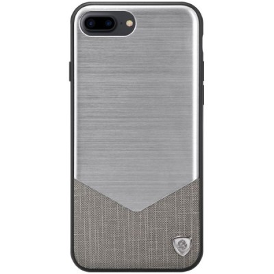 Apple iPhone 7 Plus (iPhone 8 Plus) Nillkin Lensen prabangus sidabrinis dėklas (dėkliukas) / Priedai.lt