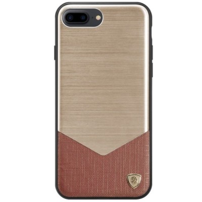 Apple iPhone 7 Plus (iPhone 8 Plus) Nillkin Lensen prabangus auksinis dėklas (dėkliukas) / Priedai.lt