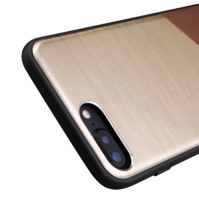 Apple iPhone 7 Plus (iPhone 8 Plus) Nillkin Lensen prabangus auksinis dėklas (dėkliukas) / Priedai.lt