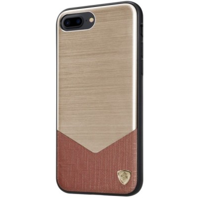 Apple iPhone 7 Plus (iPhone 8 Plus) Nillkin Lensen prabangus auksinis dėklas (dėkliukas) / Priedai.lt