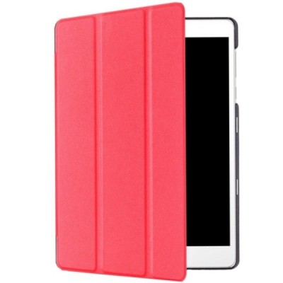 Asus ZenPad 3S 10 (Z500M) atverčiamas raudonas odinis dėklas - knygutė / Priedai.lt