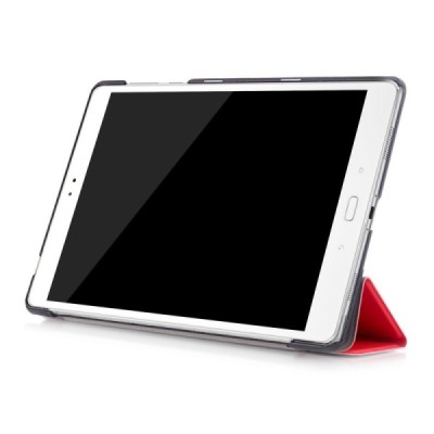 Asus ZenPad 3S 10 (Z500M) atverčiamas raudonas odinis dėklas - knygutė / Priedai.lt