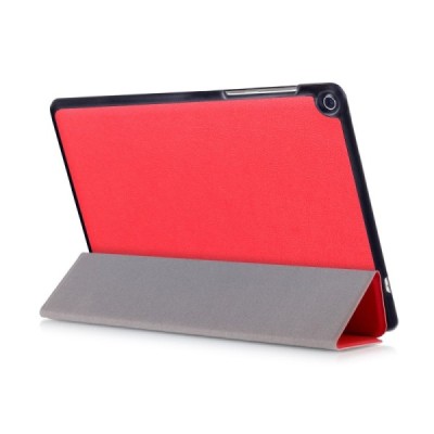 Asus ZenPad 3S 10 (Z500M) atverčiamas raudonas odinis dėklas - knygutė / Priedai.lt