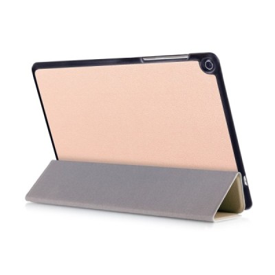 Asus ZenPad 3S 10 (Z500M) atverčiamas auksinis odinis dėklas - knygutė / Priedai.lt